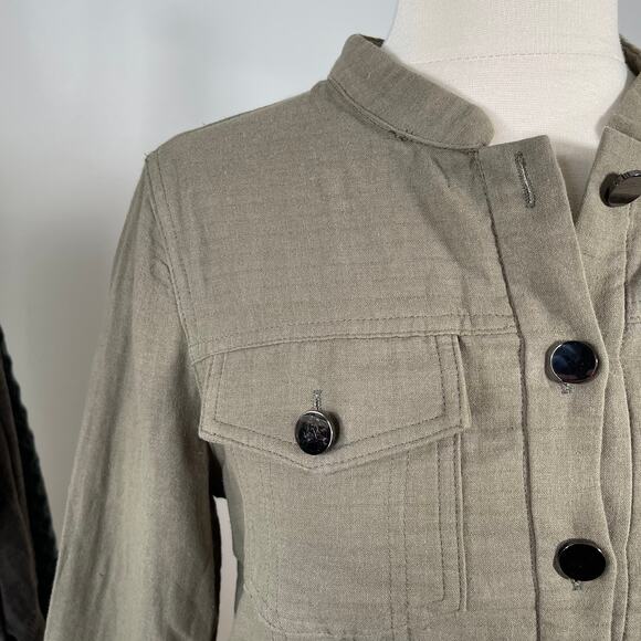 Lulus • Darsha Olive Green Three-Quarter Sleeve Tassel Jacket - Picture 4 of 8